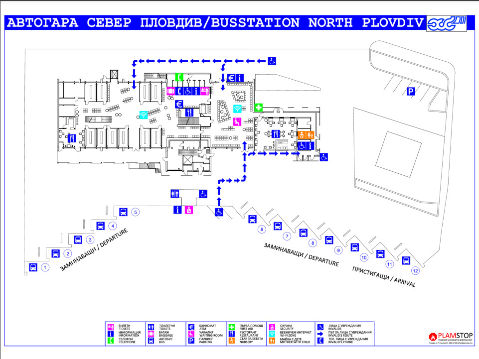 schema of a bus station